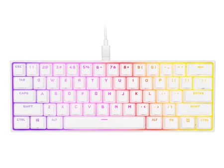 Corsair K65 RGB MINI 60% Mechanical Gaming Keyboard — CHERRY MX SPEED — White CH-9194114-NA For Discount