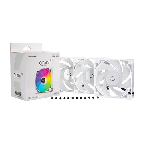 Tecware Omni P12 ARGB 3-Pack White CPU Fan Fashion