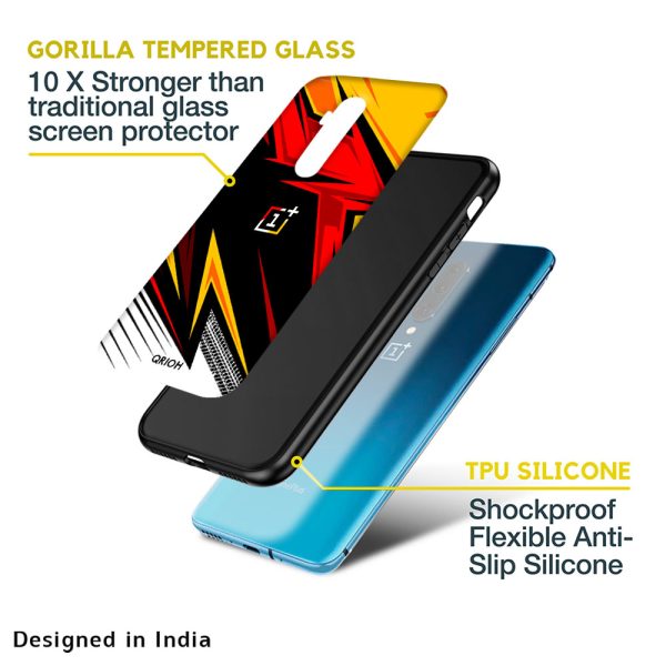 Race Jersey Pattern Glass Case For OnePlus 10R 5G For Sale