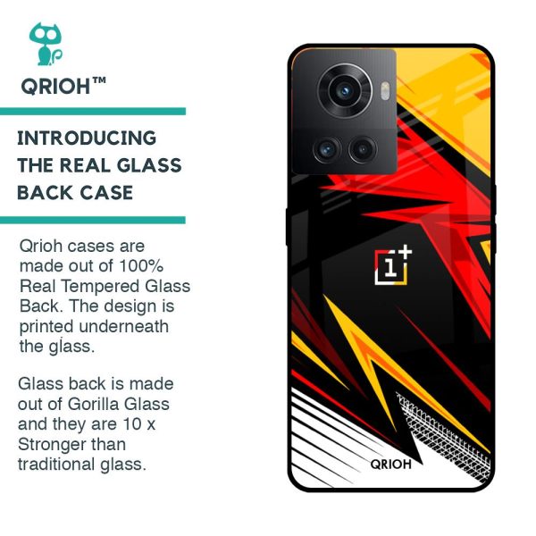 Race Jersey Pattern Glass Case For OnePlus 10R 5G For Sale