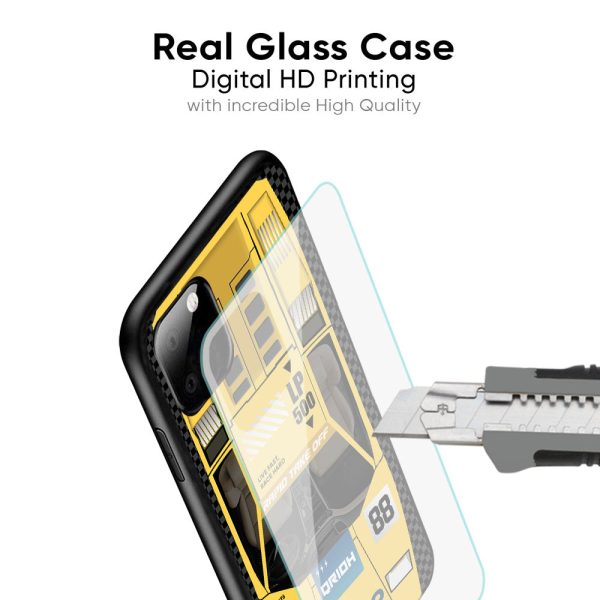 Yellow Racing Car Glass Case for Realme 10 Online Hot Sale