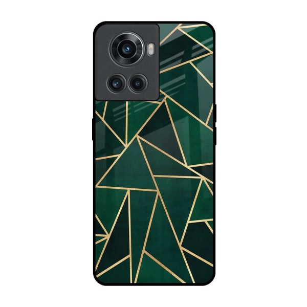 Abstract Green Glass Case For OnePlus 10R 5G Sale